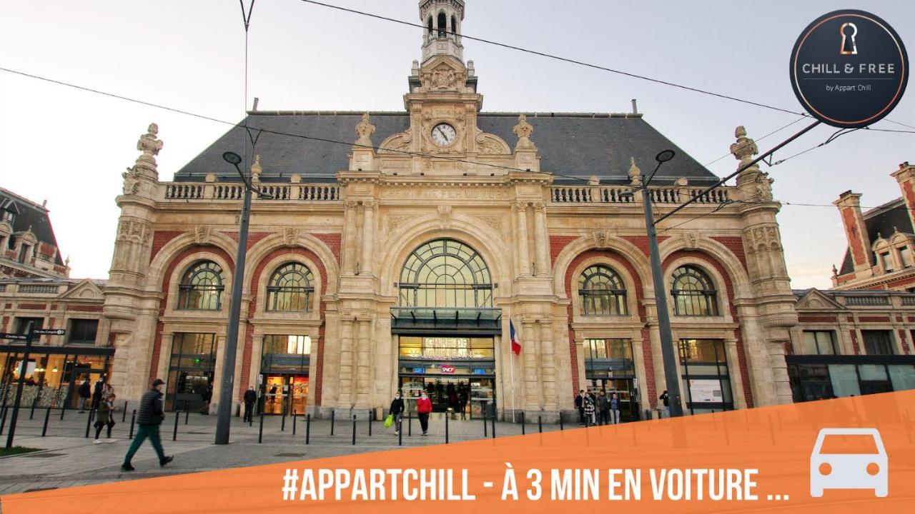 Appart Chill & Free - Proche Centre Valenciennes - Parking Gratuit Eksteriør billede